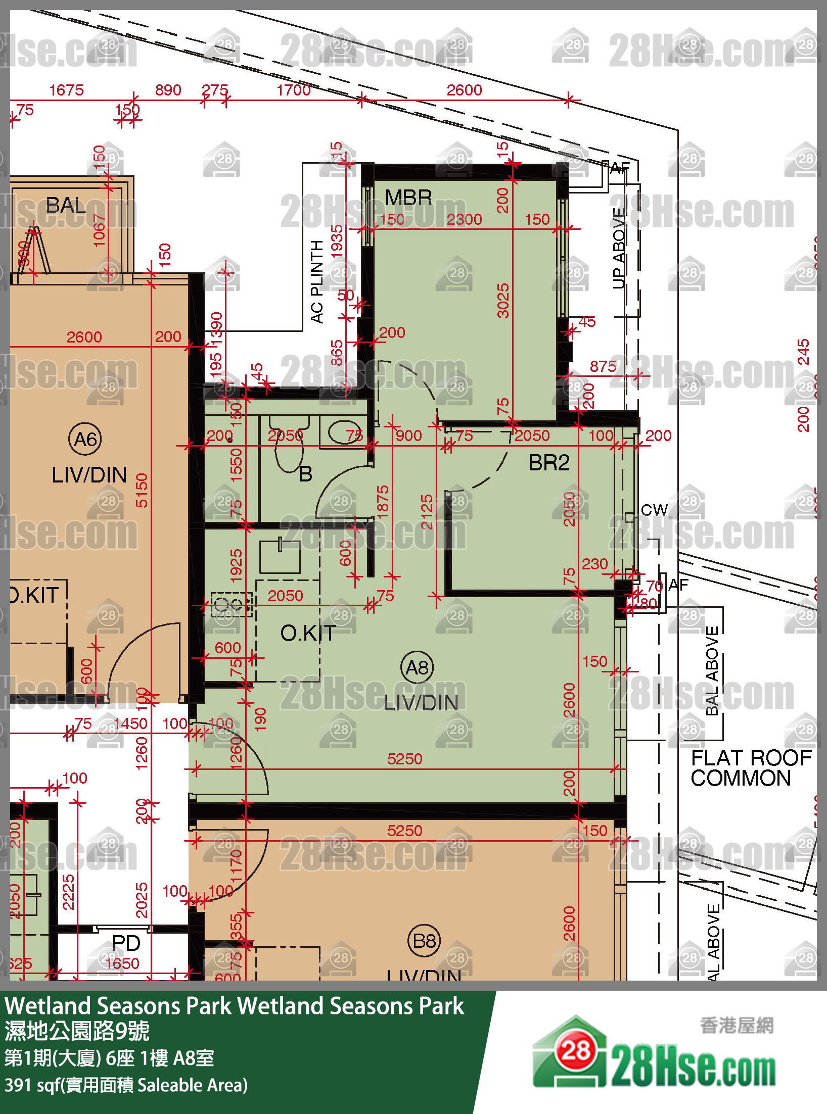 Wetland Seasons Park 单位平面图(由 28Hse 提供)