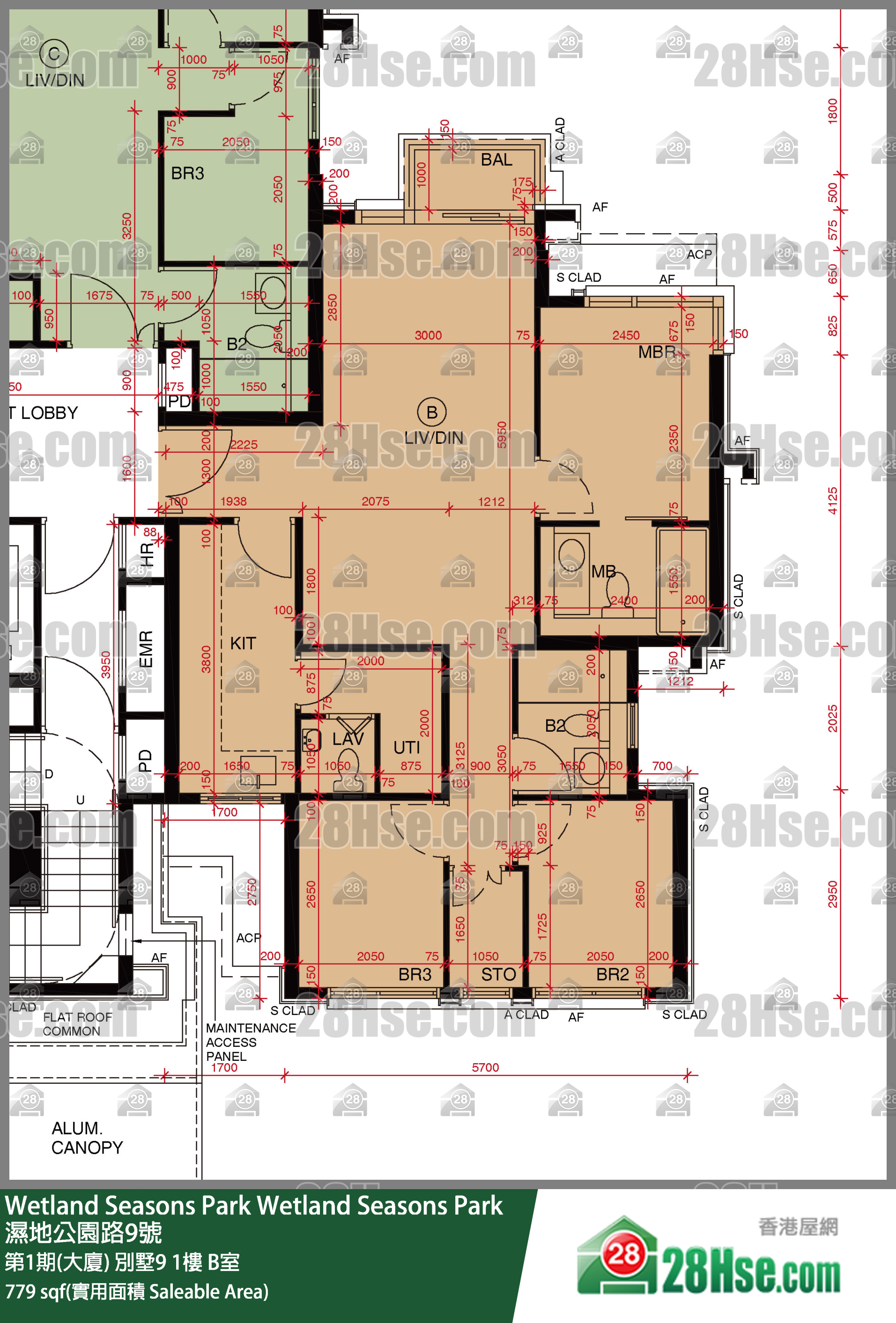 Wetland Seasons Park Unit FloorPlan (Provided by 28Hse)