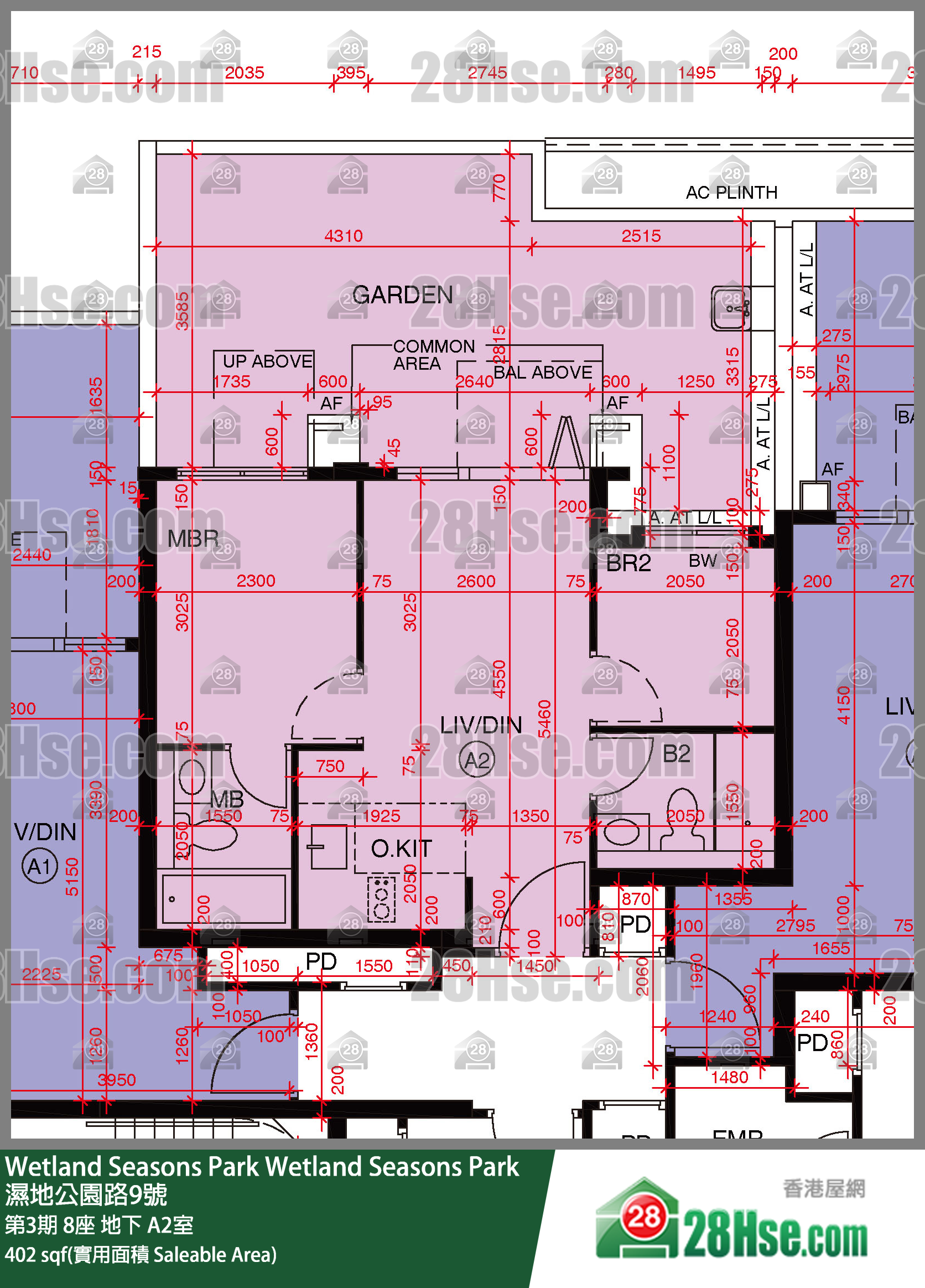 Wetland Seasons Park Unit FloorPlan (Provided by 28Hse)