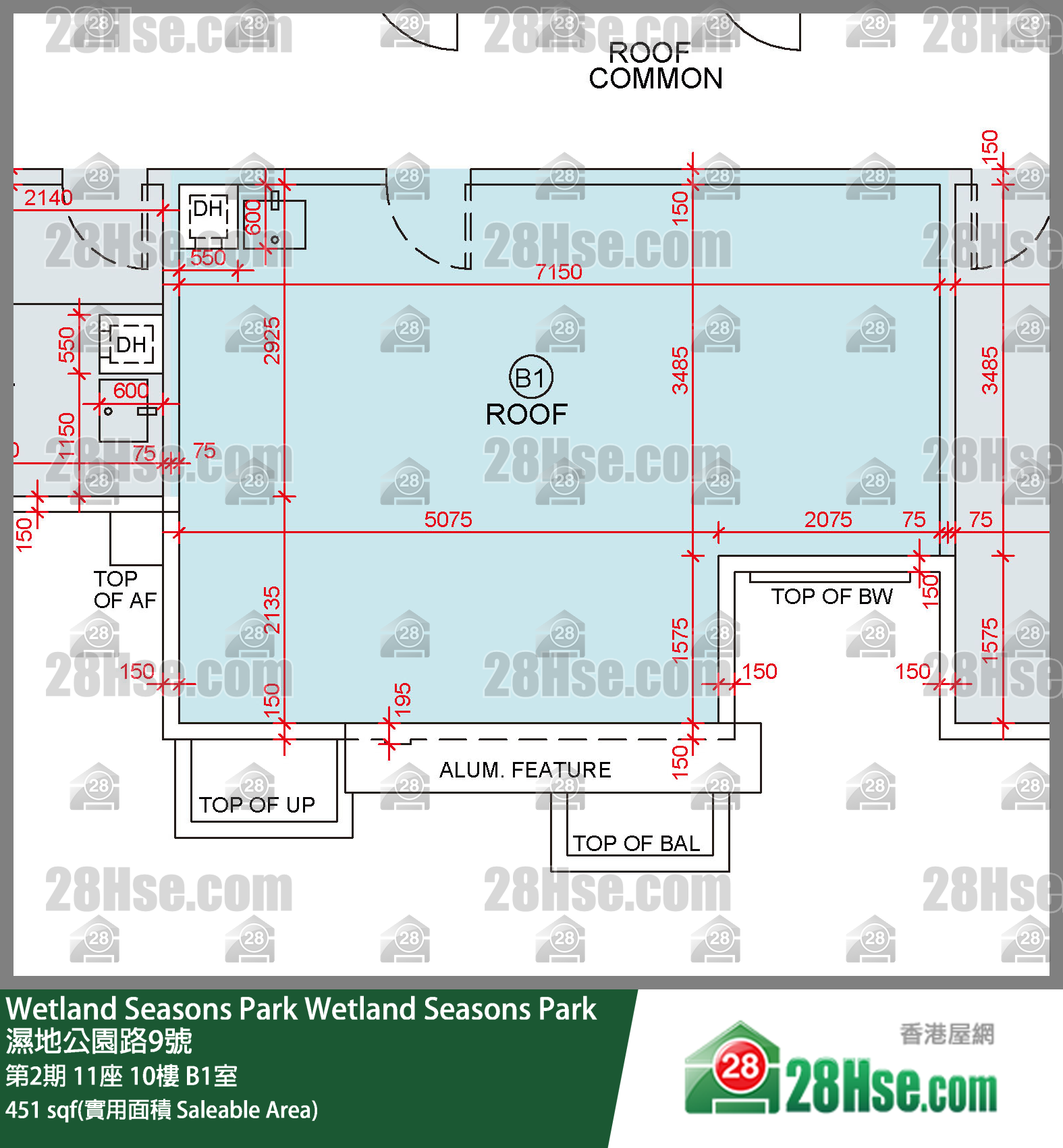 Wetland Seasons Park 单位平面图(由 28Hse 提供)