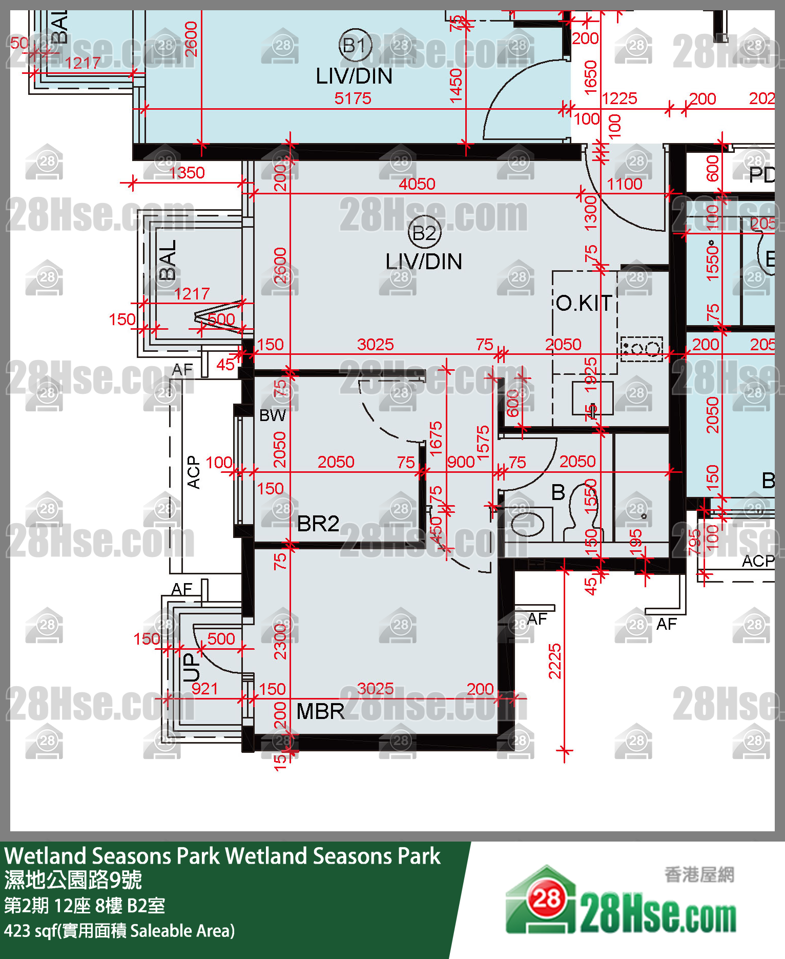 Wetland Seasons Park 单位平面图(由 28Hse 提供)