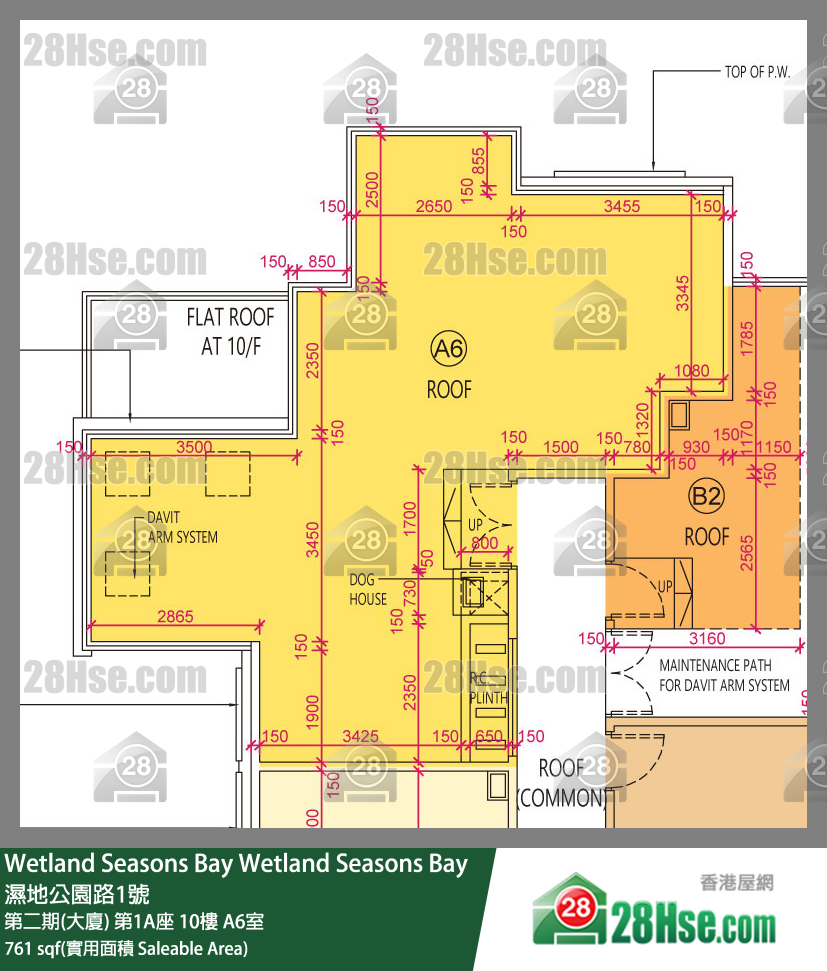 Wetland Seasons Bay 第二期(大廈) 第1A座 10樓 A6室 平面圖