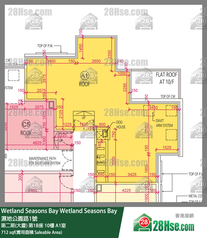Wetland Seasons Bay 第二期(大厦) 第1B座 10楼 A1室 平面图