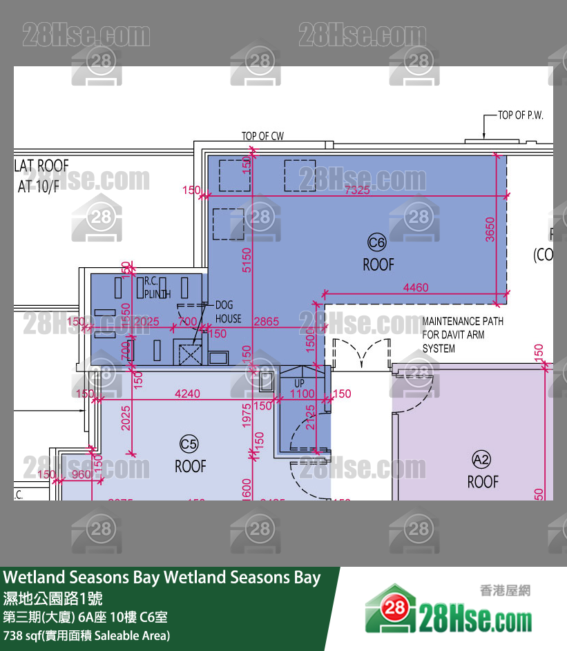 Wetland Seasons Bay 第三期(大廈) 6A座 10樓 C6室 平面圖
