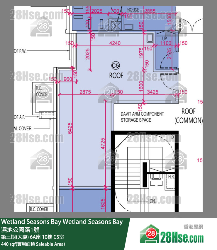 Wetland Seasons Bay 第三期(大厦)6A座10楼 C5室 平面图