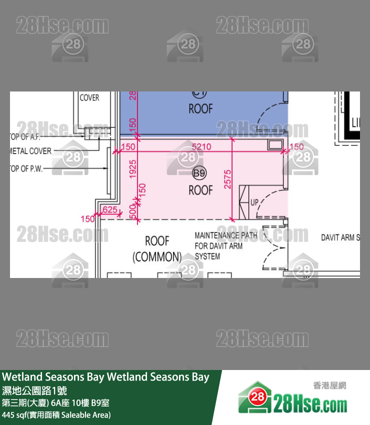 Wetland Seasons Bay 第三期(大厦)6A座10楼 B9室 平面图