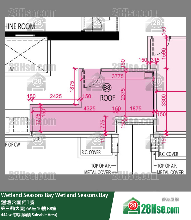 Wetland Seasons Bay 第三期(大厦)6A座10楼 B8室 平面图