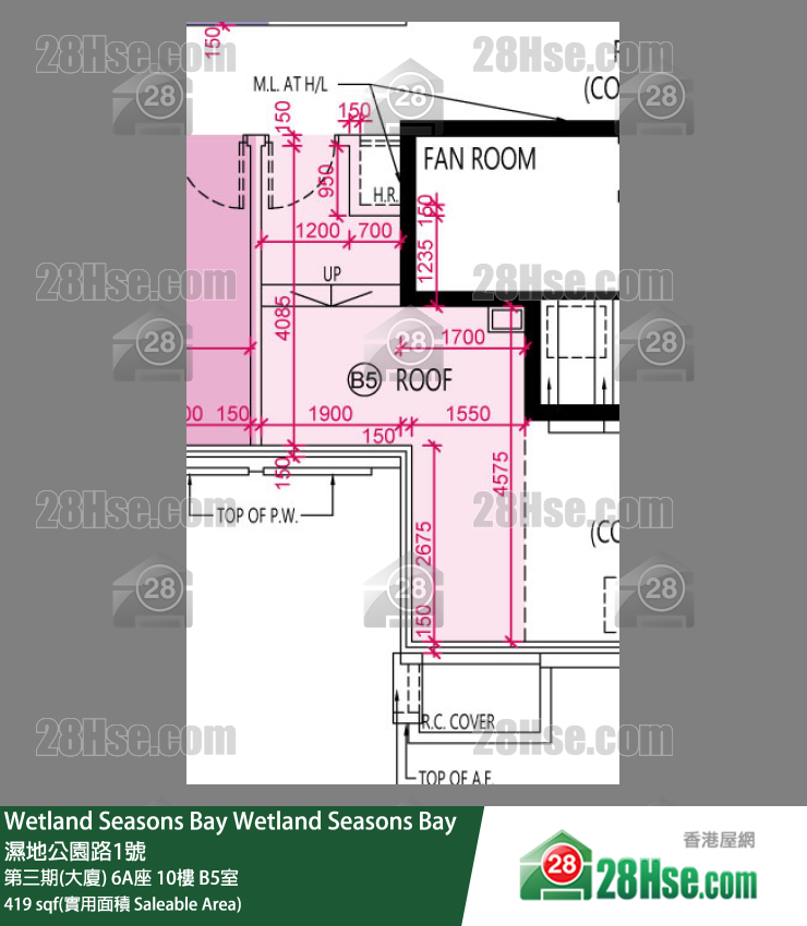 Wetland Seasons Bay 第三期(大厦) 6A座 10楼 B5室 平面图