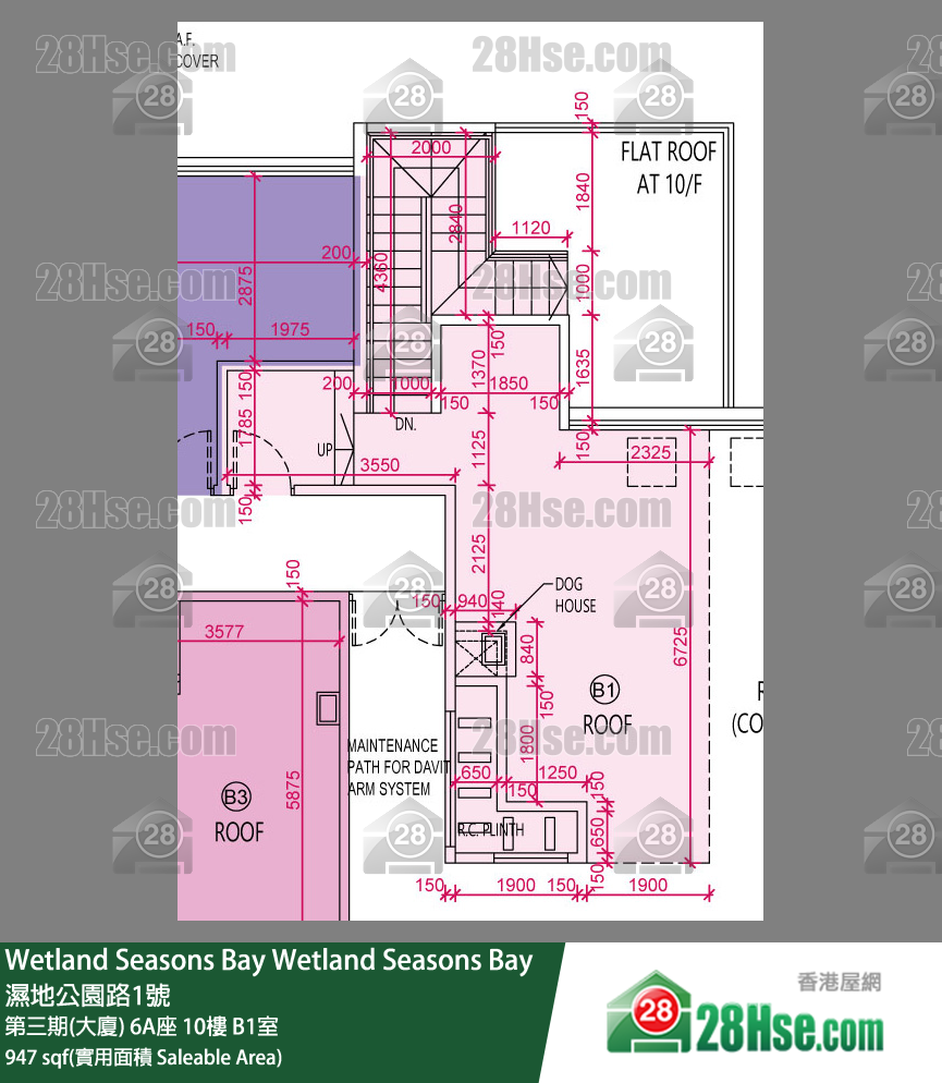 Wetland Seasons Bay 第三期(大廈) 6A座 10樓 B1室 平面圖