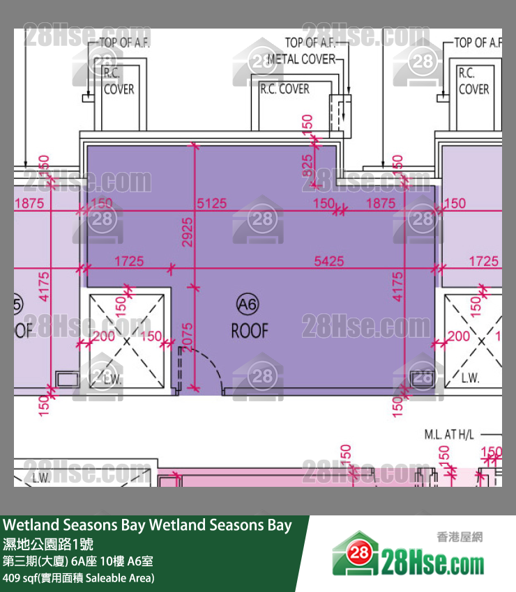 Wetland Seasons Bay 第三期(大厦) 6A座 10楼 A6室 平面图
