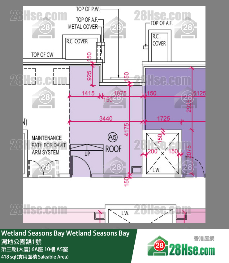 Wetland Seasons Bay 第三期(大厦) 6A座 10楼 A5室 平面图
