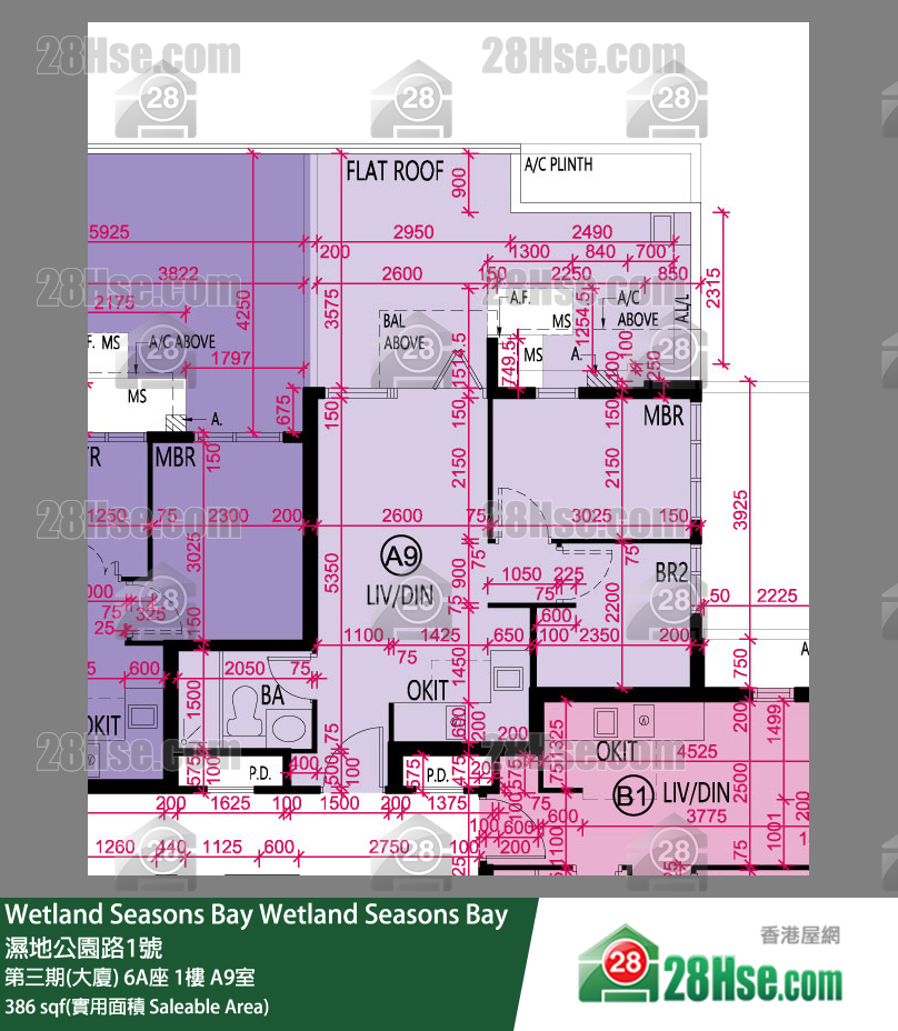 Wetland Seasons Bay 第三期(大廈) 6A座 1樓 A9室 平面圖