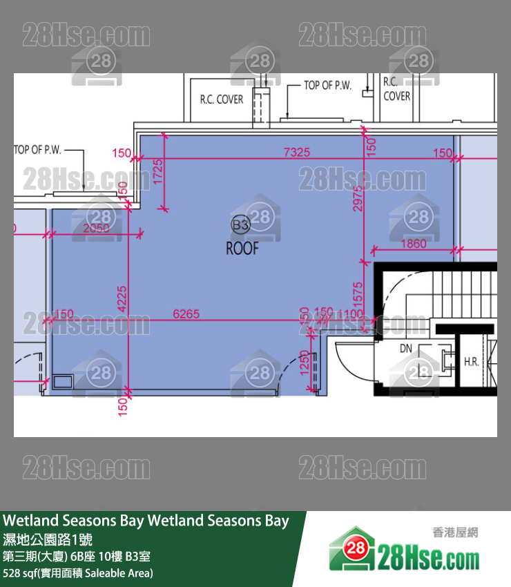 Wetland Seasons Bay 第三期(大廈) 6B座 10樓 B3室 平面圖