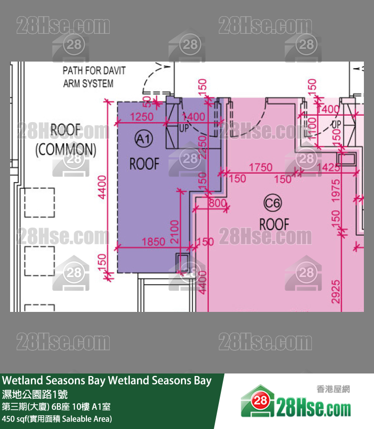 Wetland Seasons Bay 第三期(大廈) 6B座 10樓 A1室 平面圖
