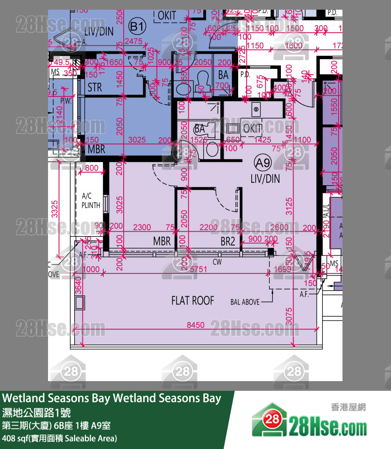 Wetland Seasons Bay 第三期(大廈) 6B座 1樓 A9室 平面圖