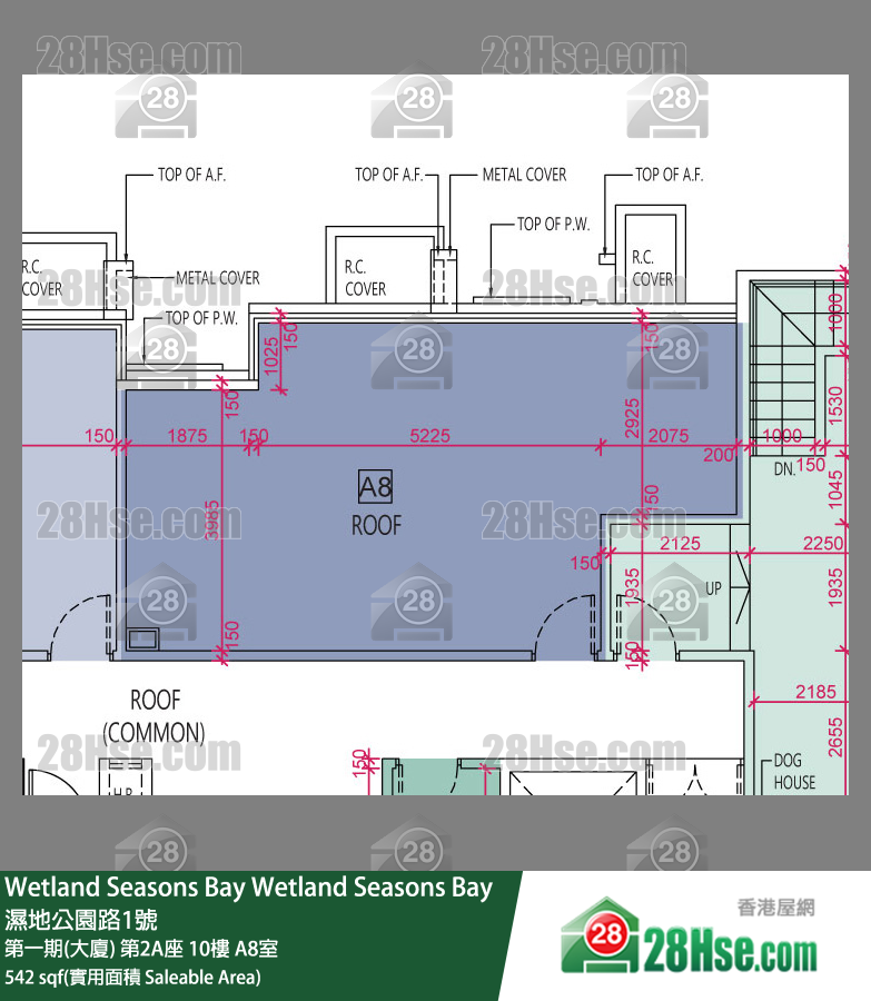 Wetland Seasons Bay 第一期(大厦) 第2A座 10楼 A8室 平面图