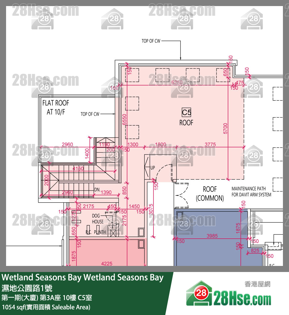 Wetland Seasons Bay 第一期(大廈)第3A座10樓 C5室 平面圖