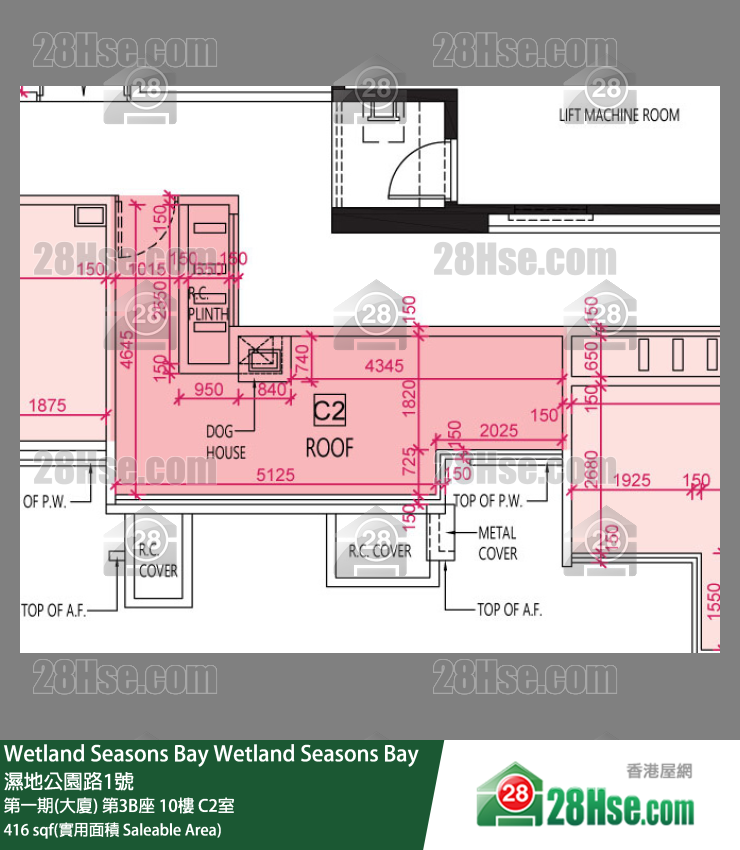Wetland Seasons Bay 第一期(大廈) 第3B座 10樓 C2室 平面圖