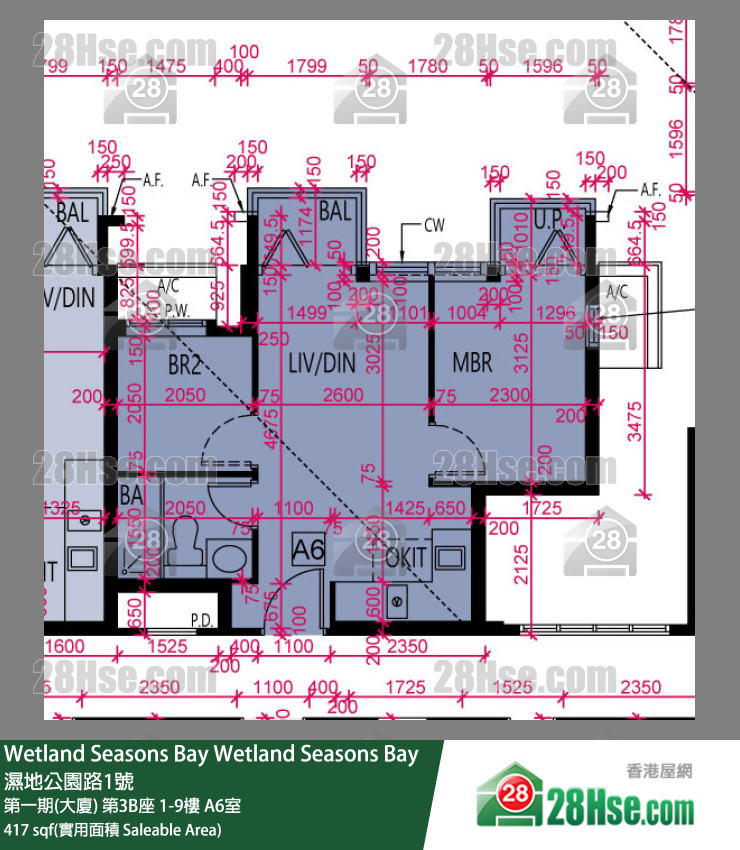 Wetland Seasons Bay Unit FloorPlan (Provided by 28Hse)