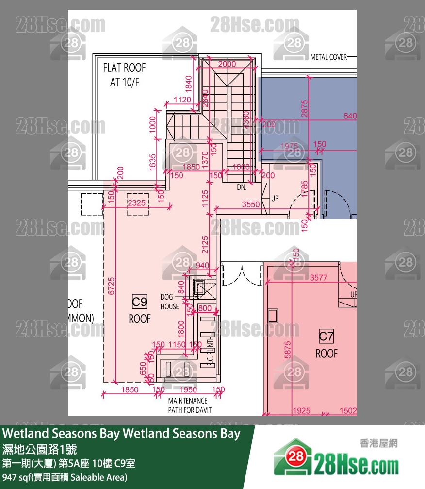 Wetland Seasons Bay 第一期(大廈)第5A座10樓 C9室 平面圖
