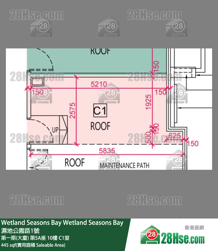 Wetland Seasons Bay 第一期(大厦) 第5A座 10楼 C1室 平面图