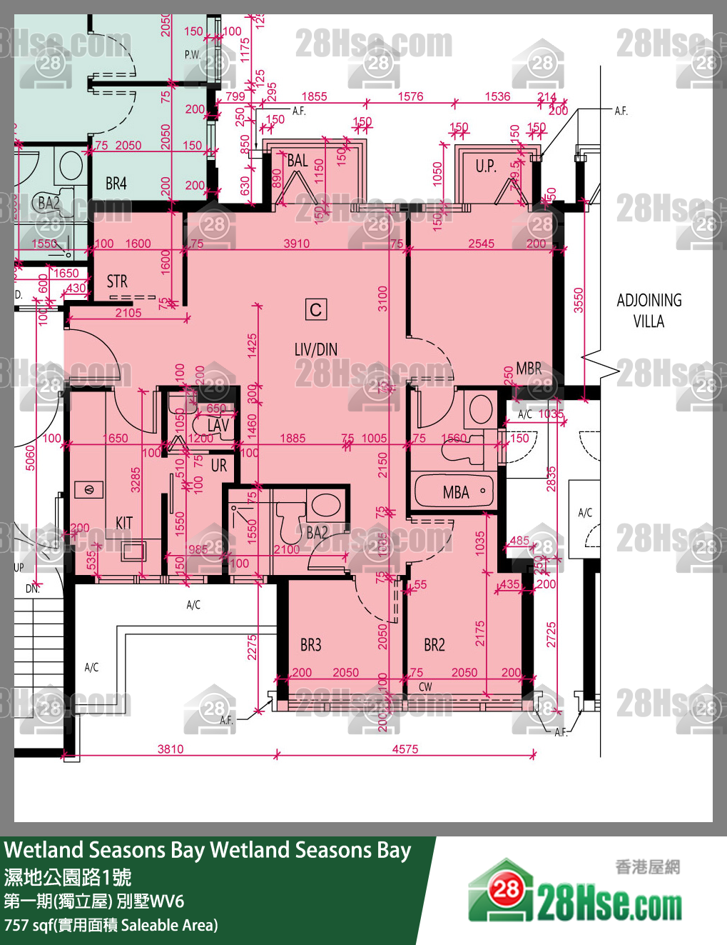 Wetland Seasons Bay Unit FloorPlan (Provided by 28Hse)