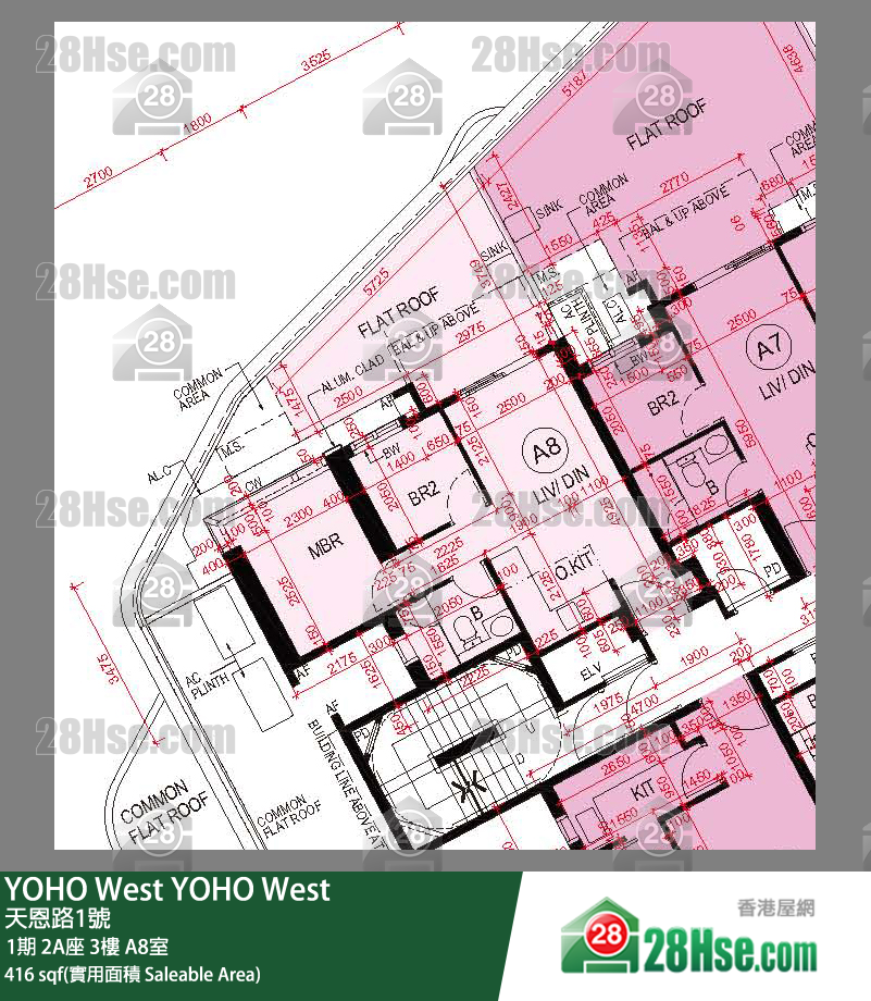 YOHO West, Flat A8, 3/F, Tower 2a FloorPlan
