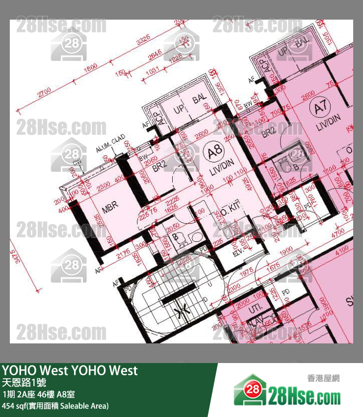 YOHO West, Flat A8, 46/F, Tower 2a FloorPlan
