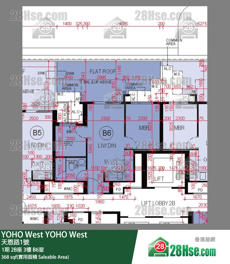 YOHO West, Flat B6, 3/F, Tower 2b FloorPlan
