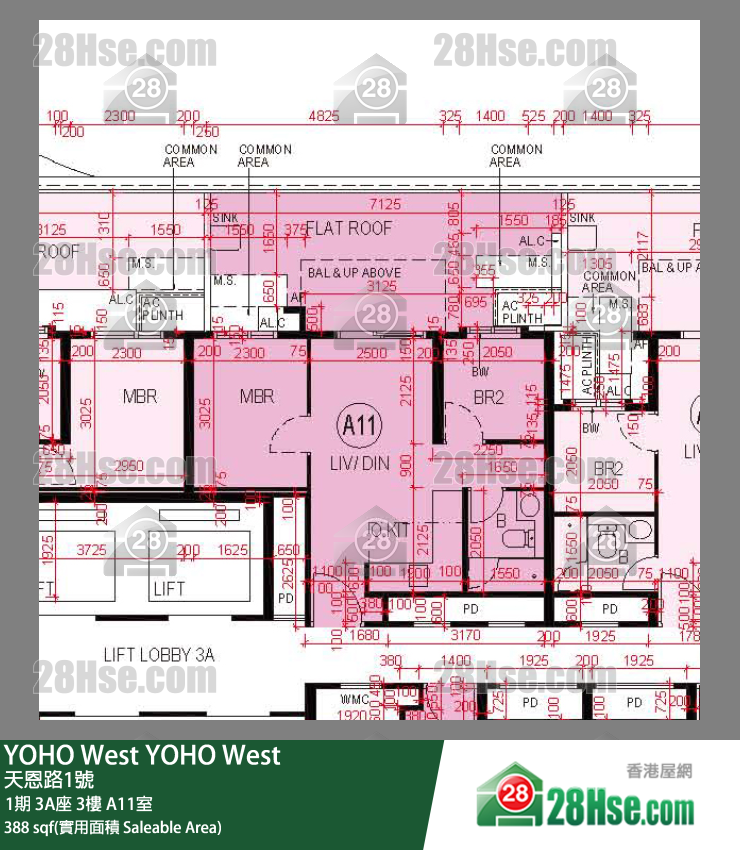 YOHO West, Flat A11, 3/F, Tower 3a FloorPlan
