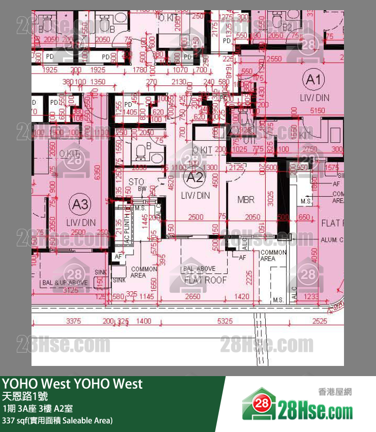 YOHO West, Flat A2, 3/F, Tower 3a FloorPlan