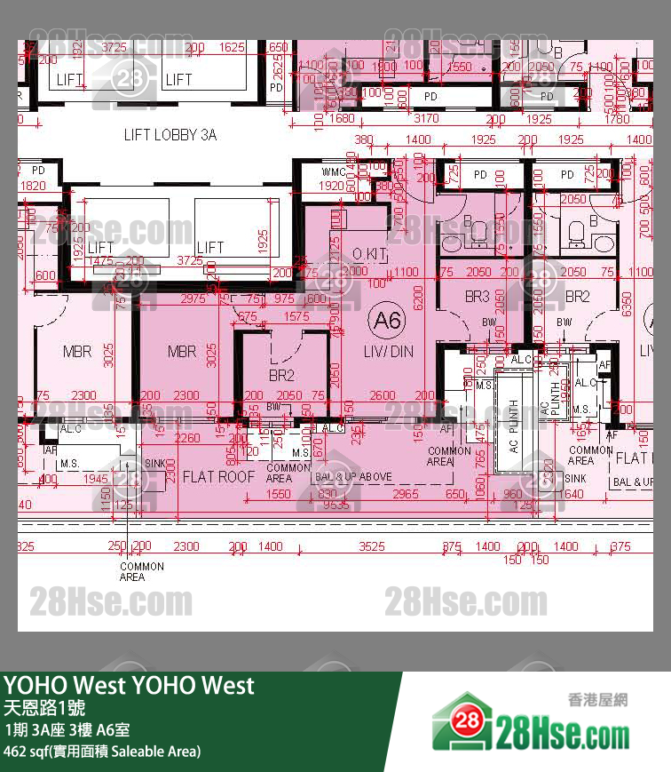 YOHO West, Flat A6, 3/F, Tower 3a FloorPlan