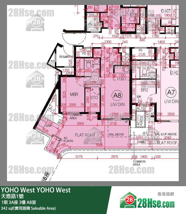 YOHO West, Flat A8, 3/F, Tower 3a FloorPlan