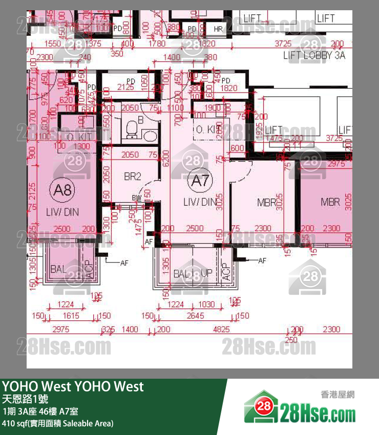 YOHO West, Flat A7, 46/F, Tower 3a FloorPlan