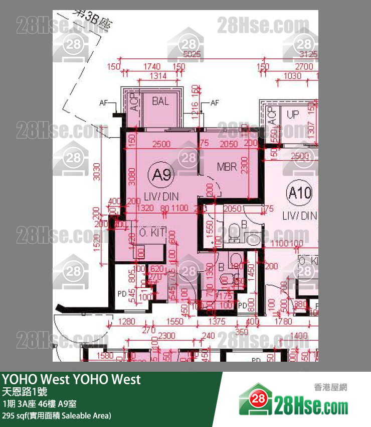 YOHO West, Flat A9, 46/F, Tower 3a FloorPlan