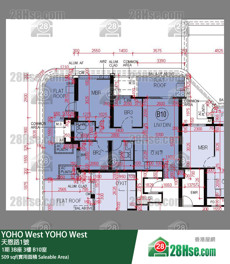YOHO West, Flat B10, 3/F, Tower 3b FloorPlan