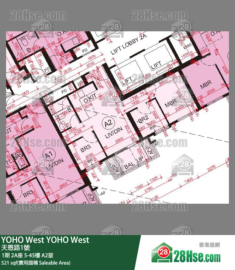 YOHO West, Flat A2, 15/F, Tower 2a FloorPlan