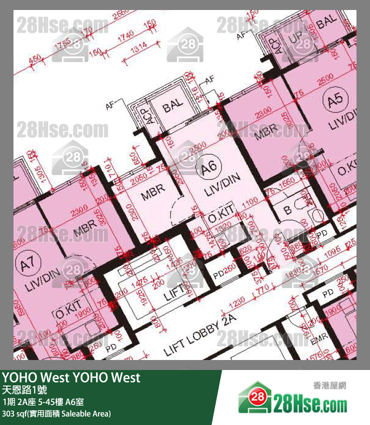YOHO West, Flat A6, 18/F, Tower 2a FloorPlan