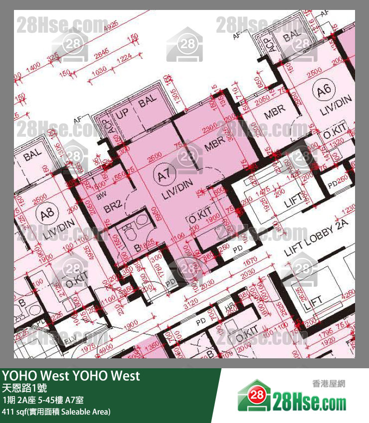 YOHO West, Flat A7, 15/F, Tower 2a FloorPlan