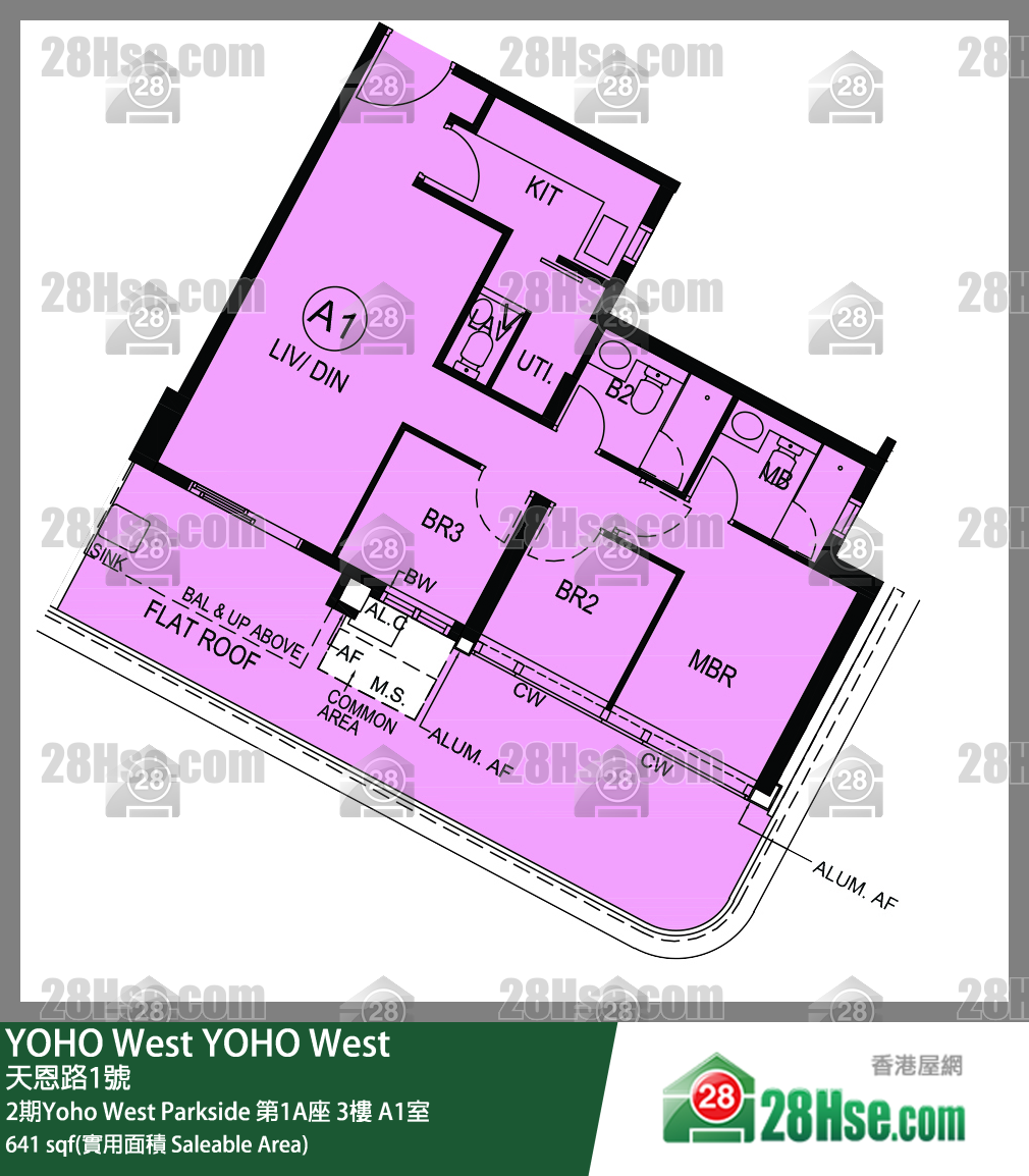 YOHO West, Flat A1, 3/F, Tower 1a FloorPlan