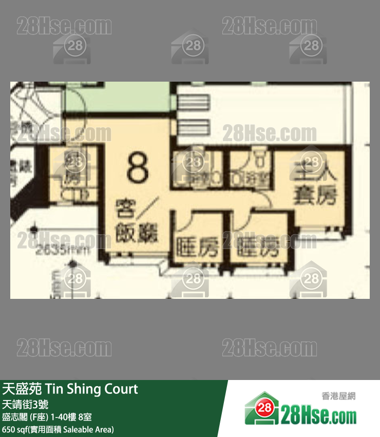天盛苑 单位平面图(由 28Hse 提供)