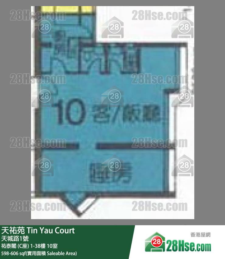 天佑苑 佑泰阁 (C座) 19楼 10室 平面图