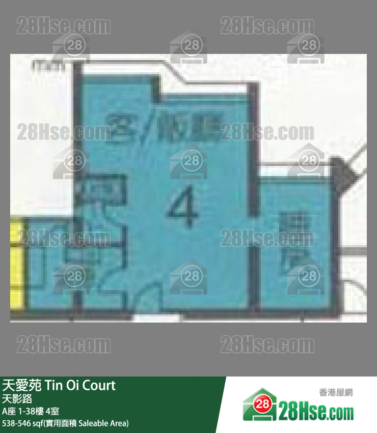Tin Oi Court Unit FloorPlan (Provided by 28Hse)