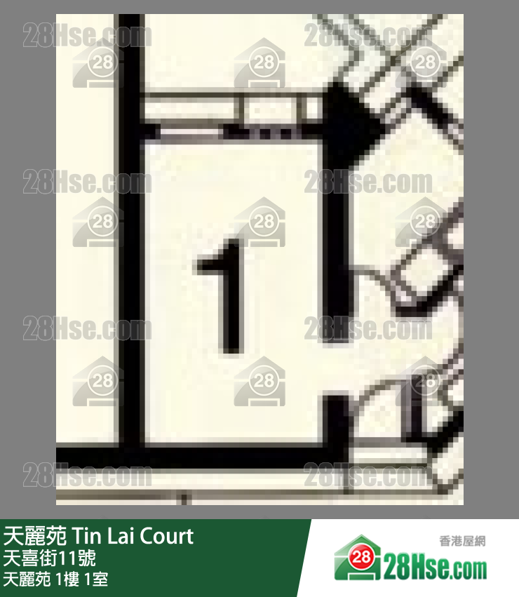 天丽苑 天丽苑1楼 1室 平面图