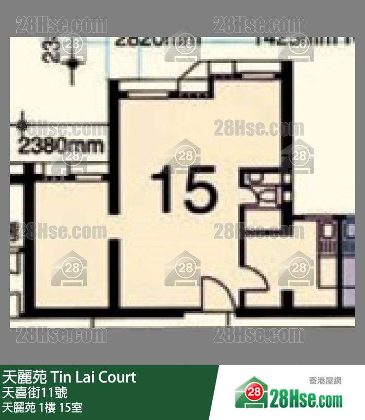 天麗苑 天麗苑1樓 15室 平面圖
