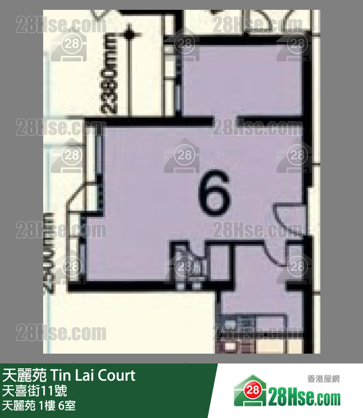 天麗苑 天麗苑1樓 6室 平面圖