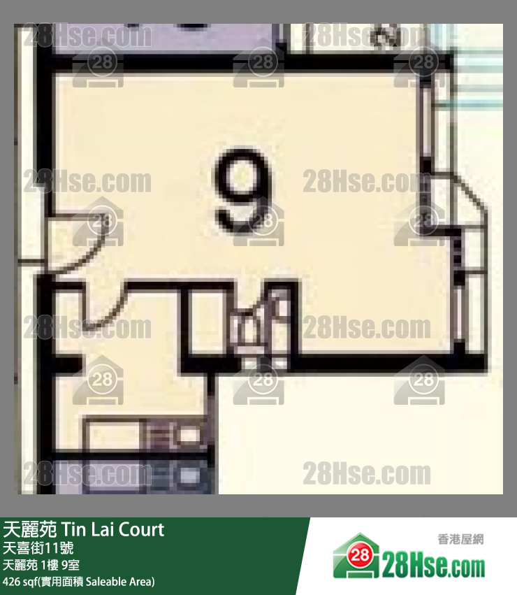 天丽苑 天丽苑1楼 9室 平面图