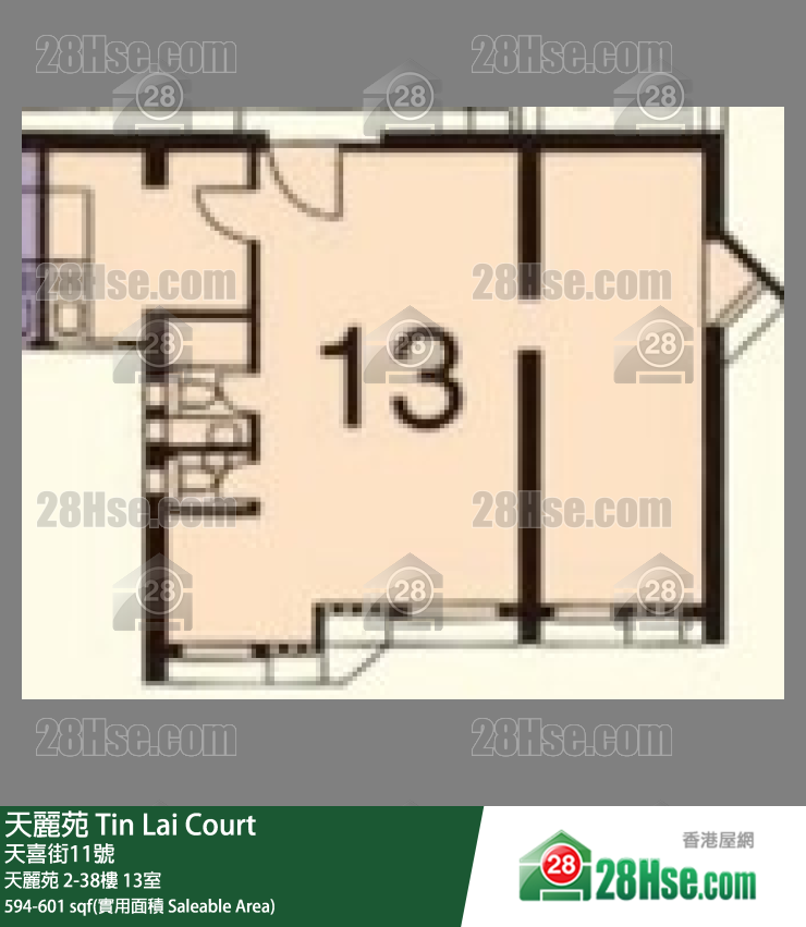 天丽苑 天丽苑31楼 13室 平面图