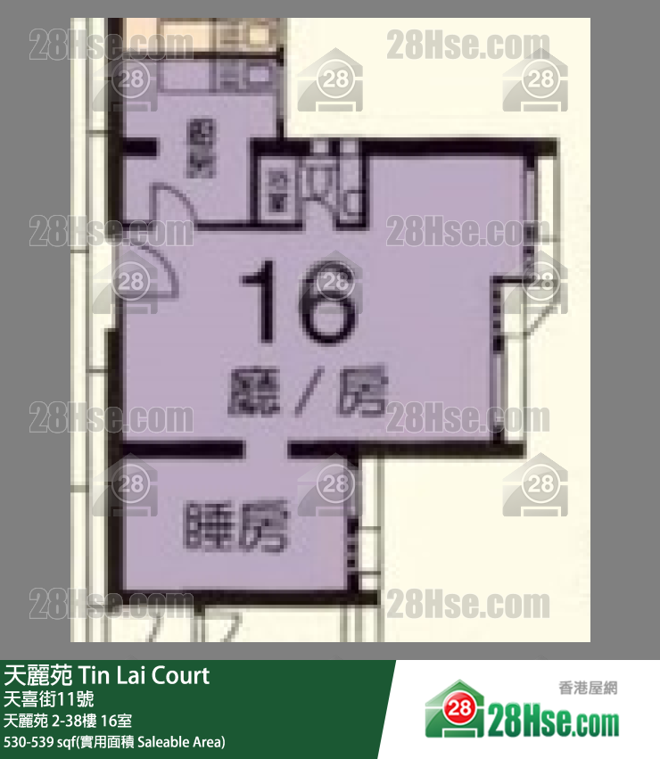 天丽苑 天丽苑14楼 16室 平面图