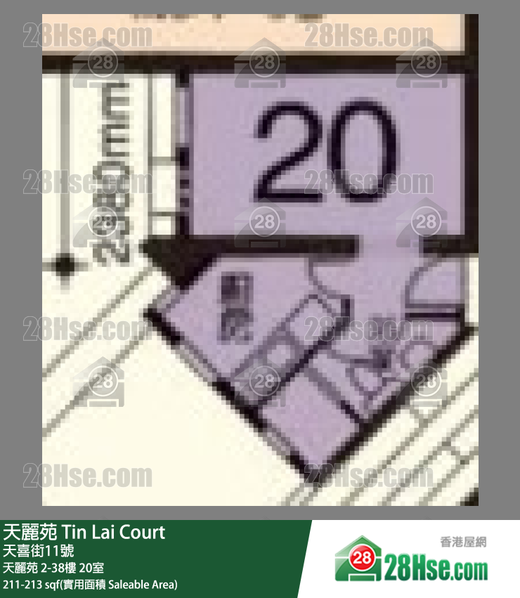 天丽苑 天丽苑38楼 20室 平面图